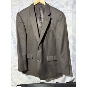 Andrew Fezza Men's Sports Coat Size 43R Brown Tweed Two Button Suit Jacket Tweed